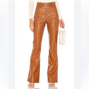 NWOT Revolve Majorelle Blake Pant Brown Spice Faux Leather Women’s Size Medium